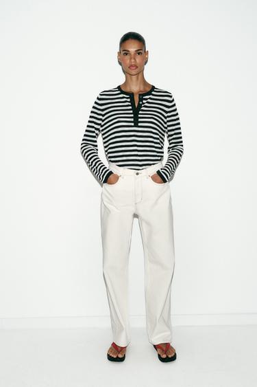 JEANS Z.03 STRAIGHT HIGH-WAIST LONG LENGTH - White by Zara