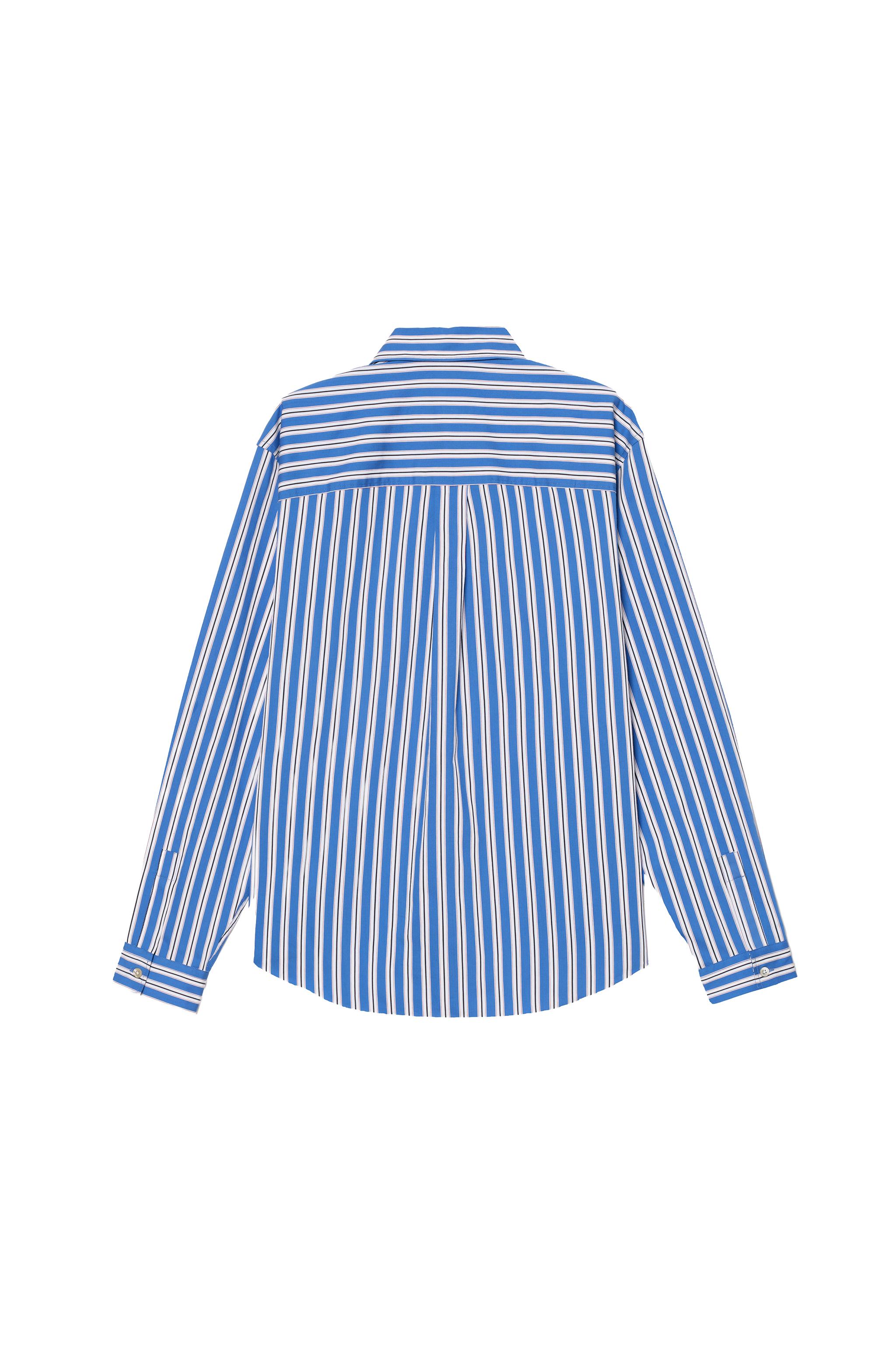 Мужские рубашки Zara RELAXED FIT STRIPED SHIRT — фото 4