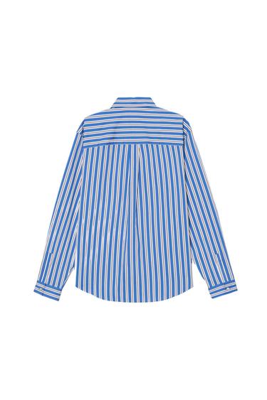 RELAXED FIT STRIPED SHIRT - Blue / Indigo by Zara - Image 3