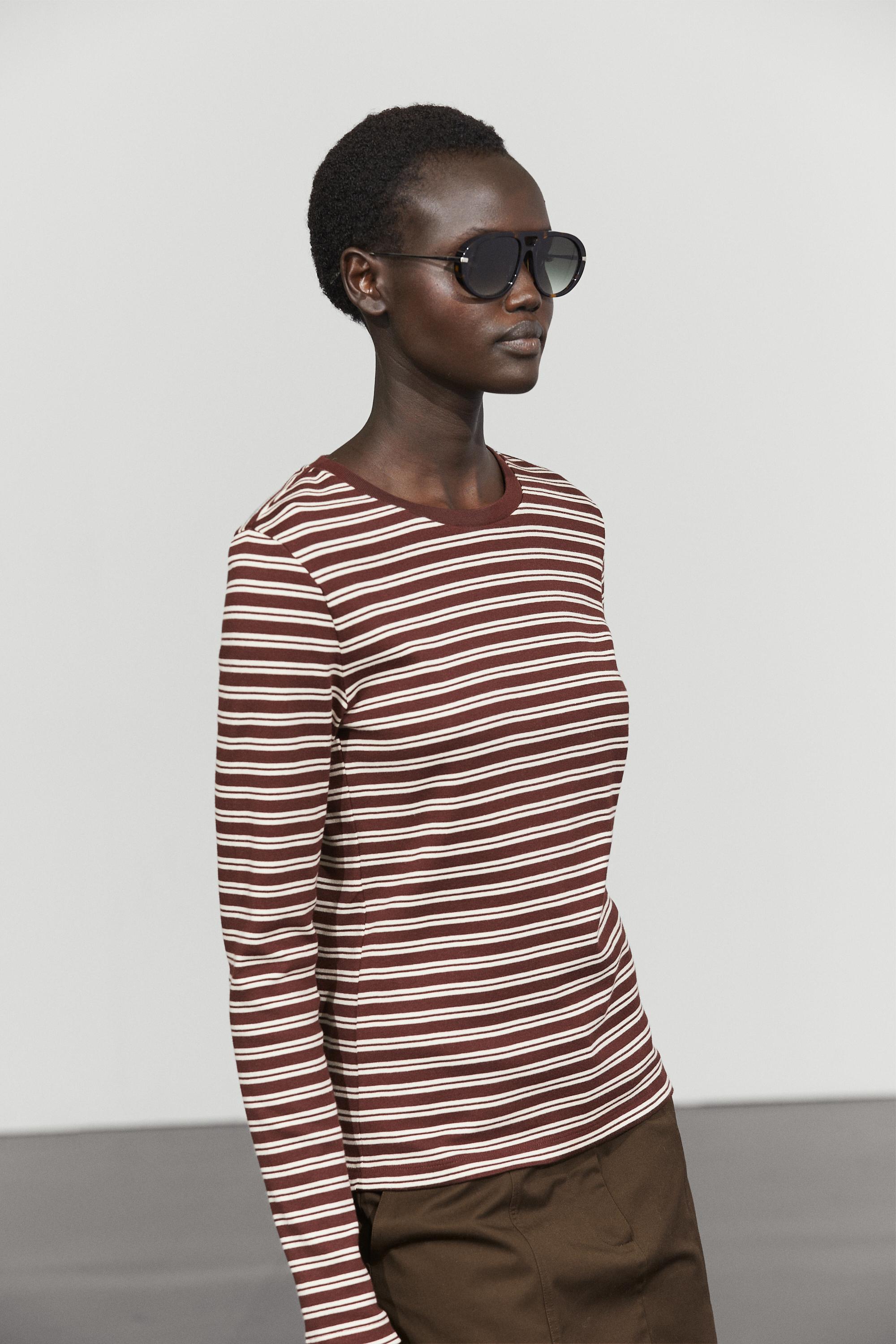 100% cotton striped T-shirt