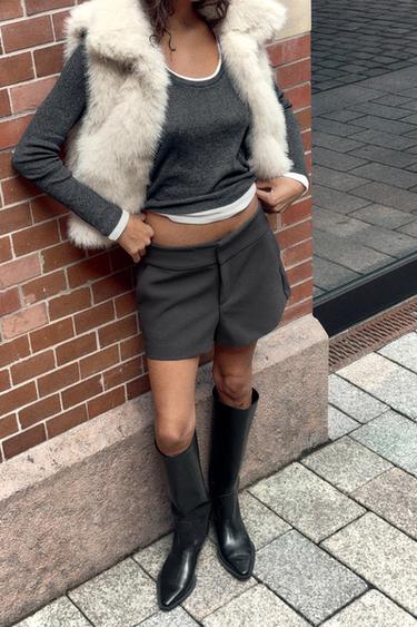 FAUX FUR GILET - Light beige by Zara - Image 0