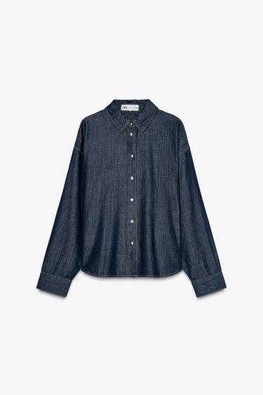 CAMISA Z1975 OVERSIZE DENIM - Azul de Zara - Imagen 0