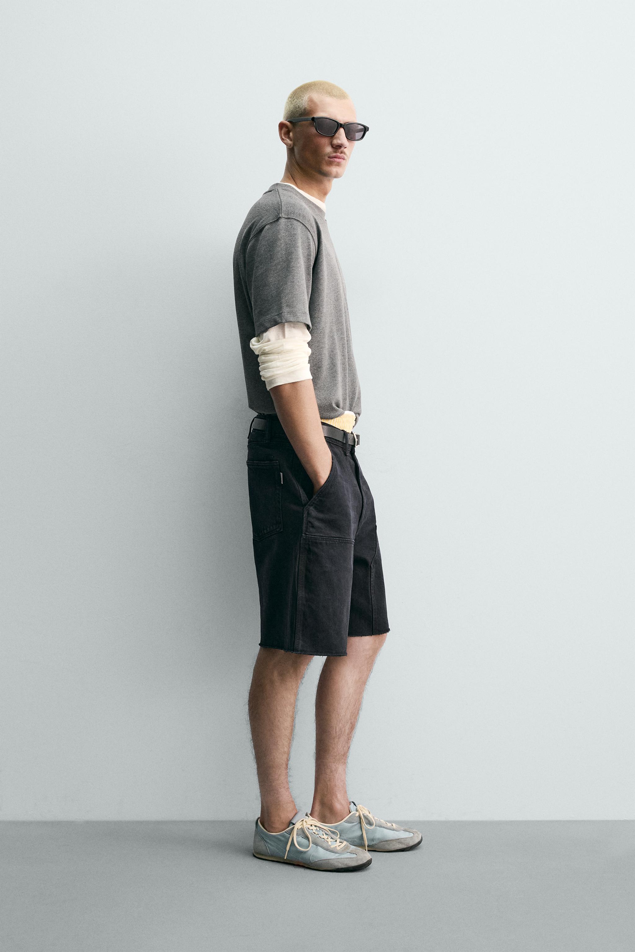 Мужские шорты Zara RELAXED FIT CARPENTER SHORTS — фото 4