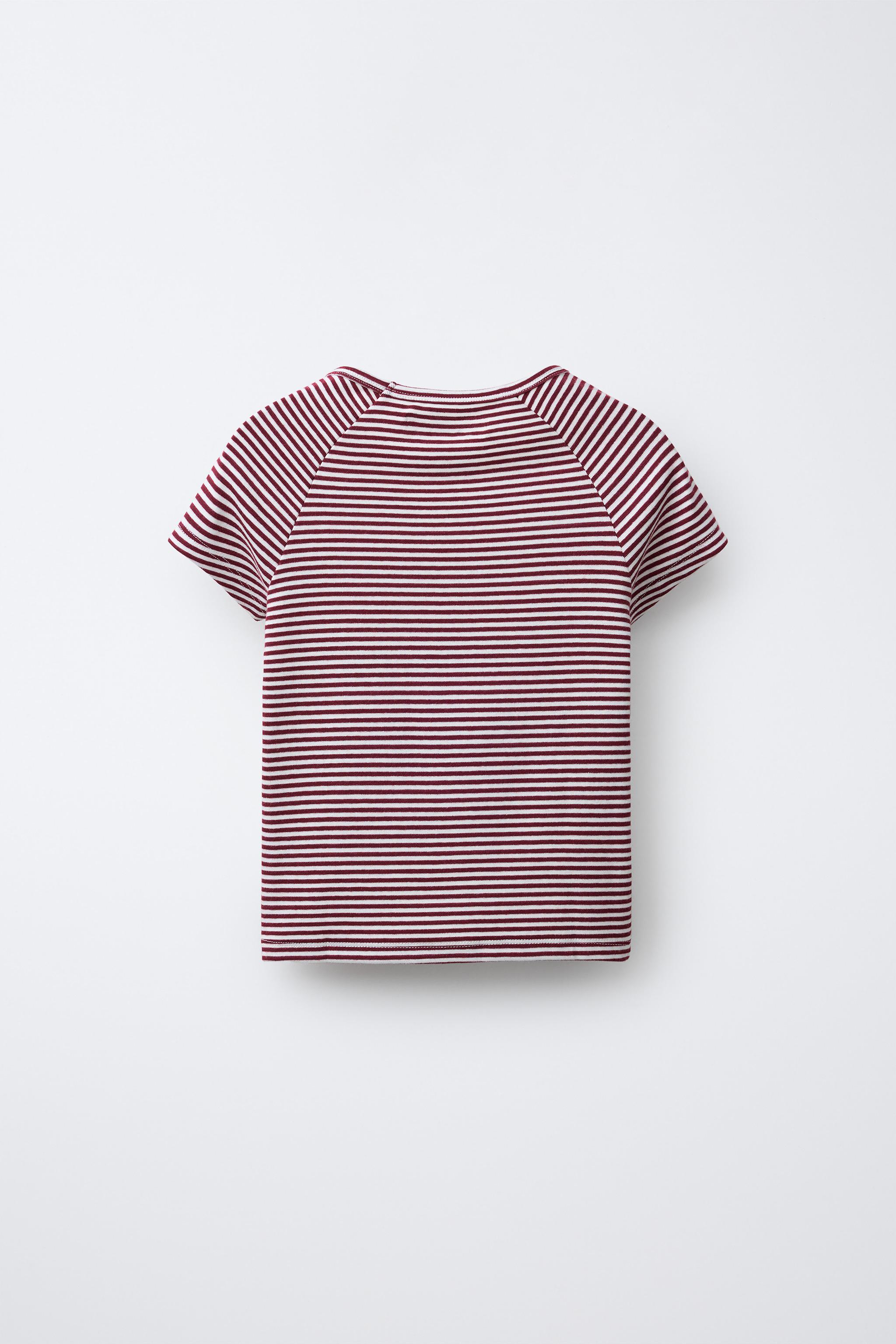 RAGLAN SLEEVE T-SHIRT WITH MODAL STRIPES