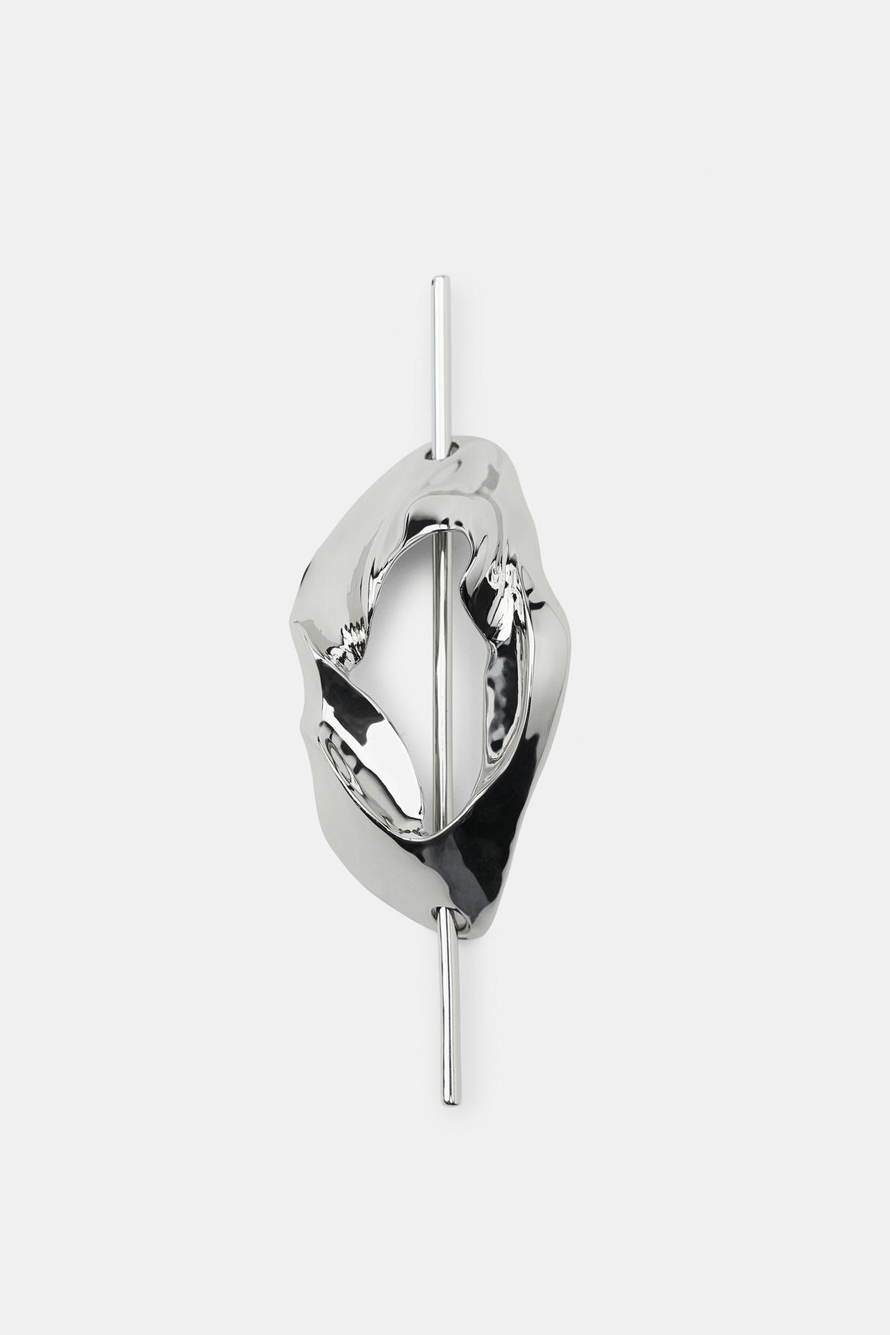 METAL HAIR CLIP — Silver