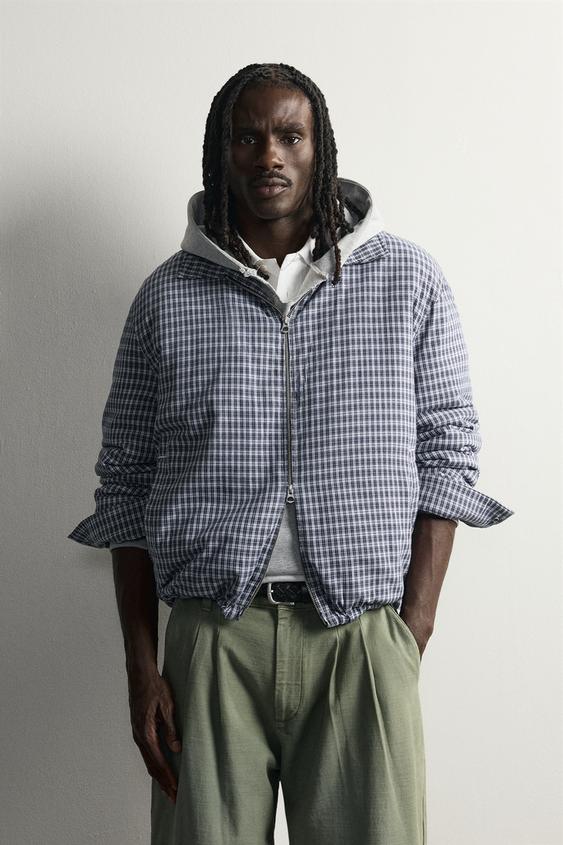 CHEMISE MATELASSÉE CARREAUX - Bleu de Zara - Image 1
