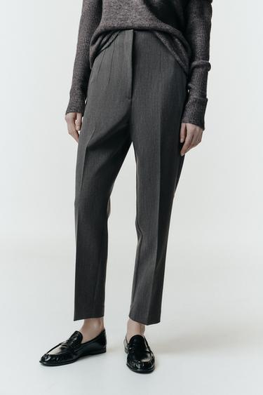PANTALÓN TIRO ALTO - Gris medio de Zara