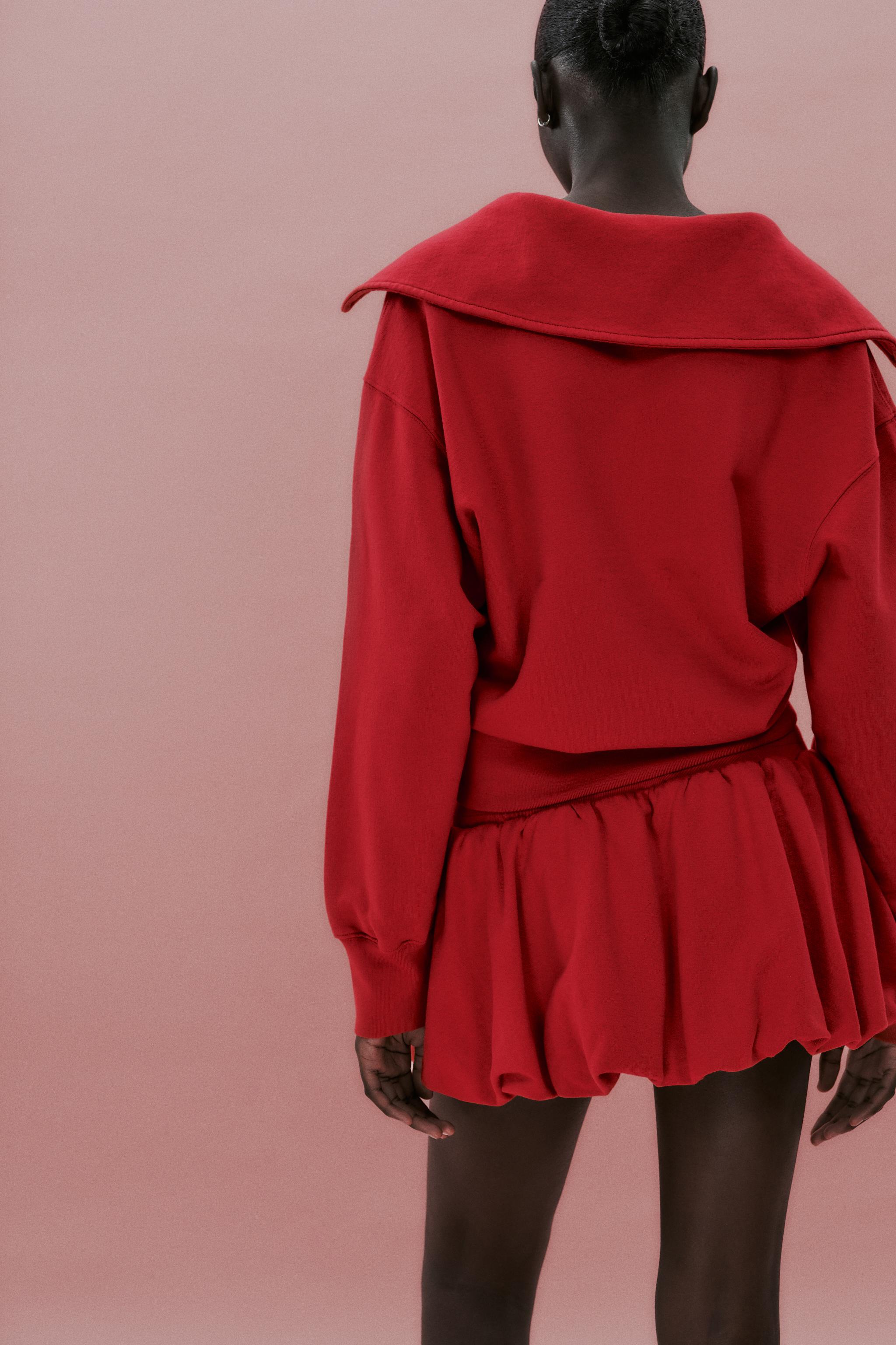 BALLOON MINI SKIRT - Intense red | ZARA United States BALLOON MINI SKIRT - Intense red | ZARA United States