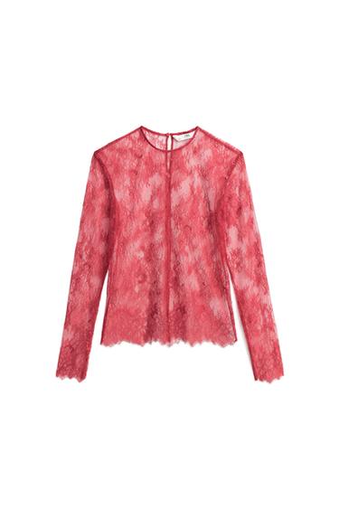 Zaras TOPP I SPETS LIMITED EDITION - Röd