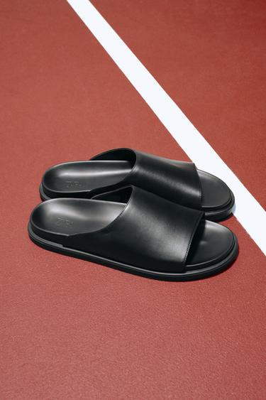 Zara 單色涼鞋 - 黑色