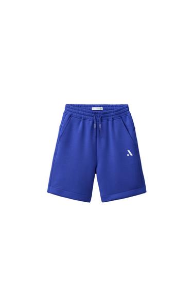 BERMUDA SPORTY LOGO - Morado de Zara