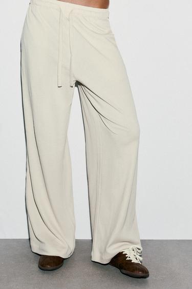 PANTALONI DRITTI IN COTONE - Écru di Zara