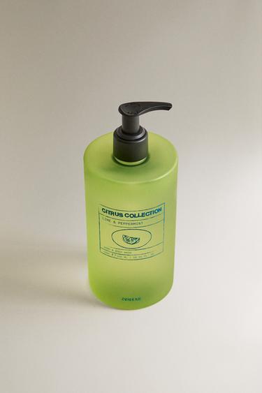 (500 ML) LIME & PEPPERMINT LIQUID SOAP - Fluorescent lime by Zara