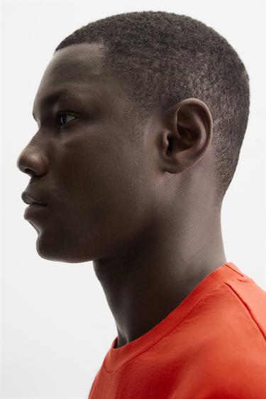 T-SHIRT HEAVY WEIGHT BASIQUE - Orange vif de Zara - Image 5