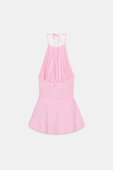 HALTER TOP WITH WAISTBAND - Pink by Zara - Image 6
