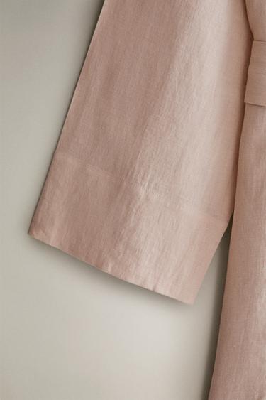 ROBE DE CHAMBRE EN LIN - Rose de Zara - Image 2