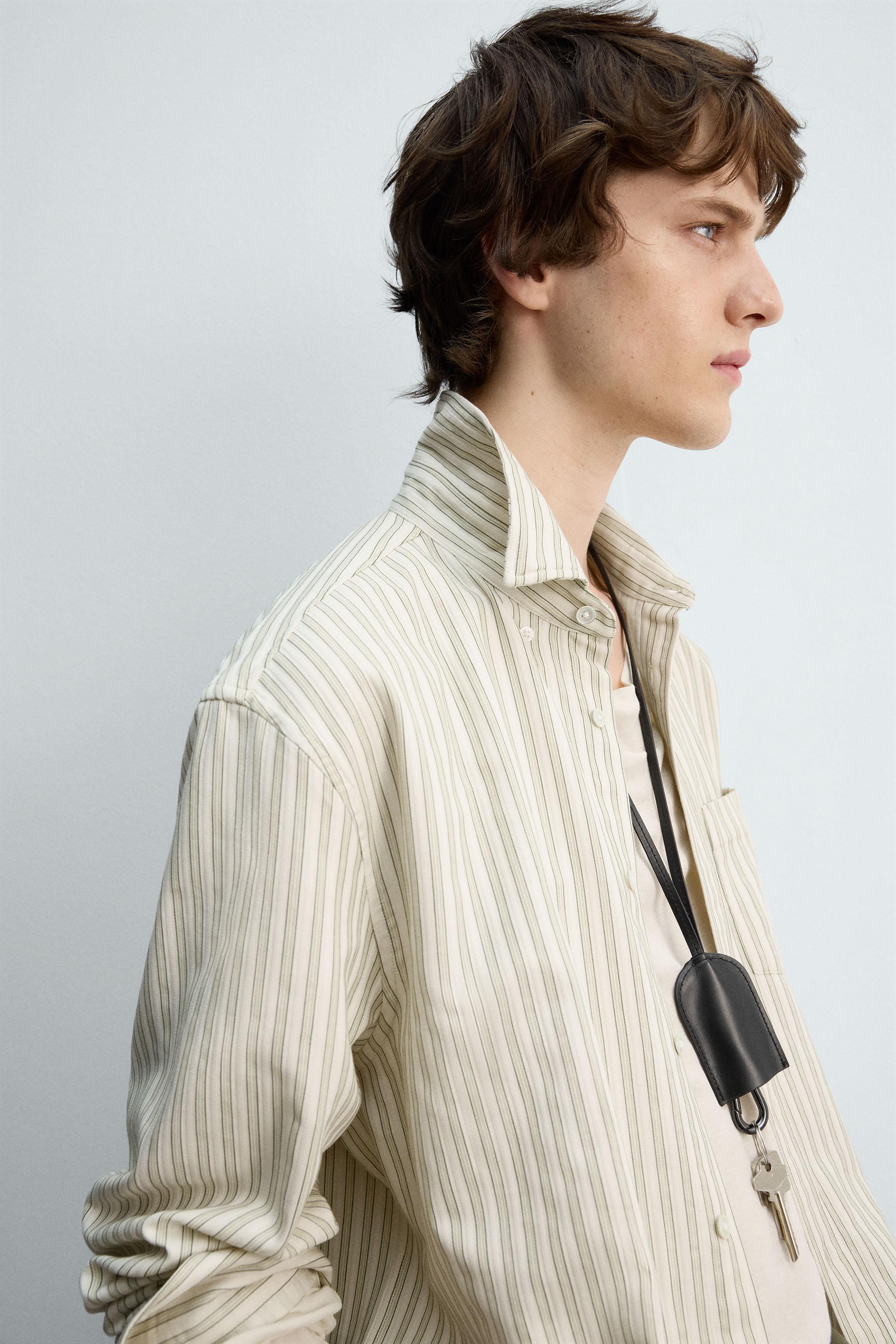 LIMITED EDITION STRIPED SHIRT - Green / Ecru | ZARA United