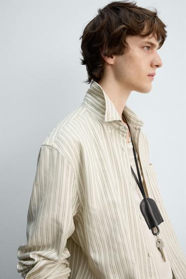 LIMITED EDITION STRIPED SHIRT - Green / Ecru by Zara - Image 6
