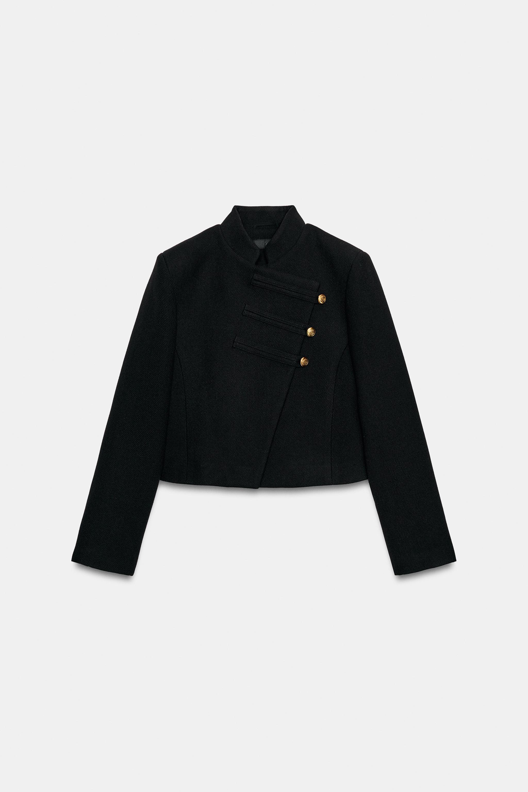 クロップド ダブルジャケット - ブラック | ZARA Japan / 日本