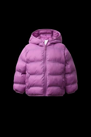 CAZADORA LIGERA ACOLCHADA CAPUCHA - Malva oscuro de Zara - Imagen 0