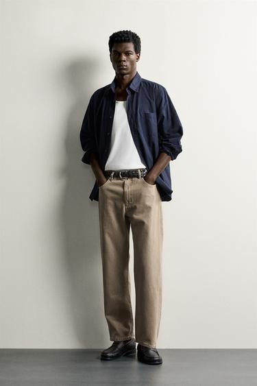 REGULAR FIT JEANS - Khaki by Zara - Image 0