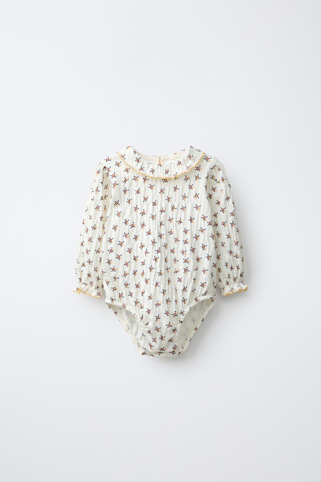 FLORAL TEXTURED BODYSUIT