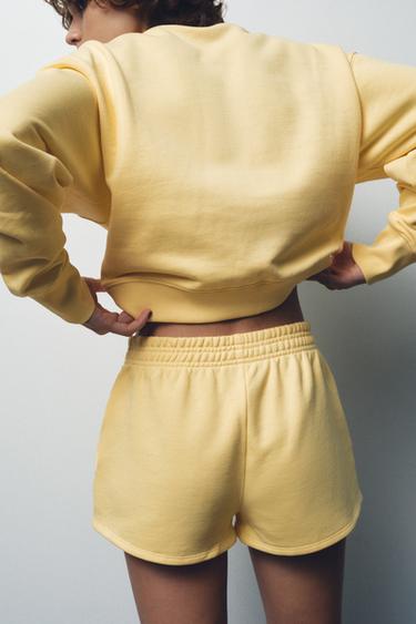 EMBROIDERED SLOGAN PLUSH SWEATSHIRT - Yellow by Zara - Image 2