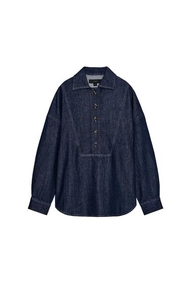 ZW COLLECTION DENIMSKJORTE - blå fra Zara