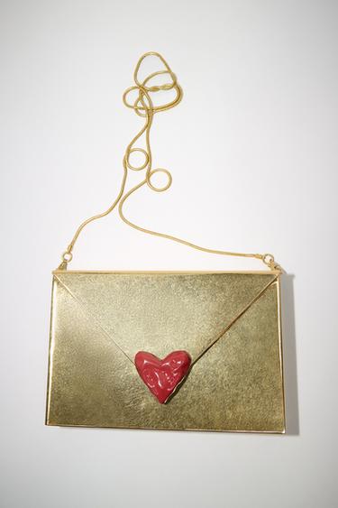 Zara METALLIC BOX BAG - Gold