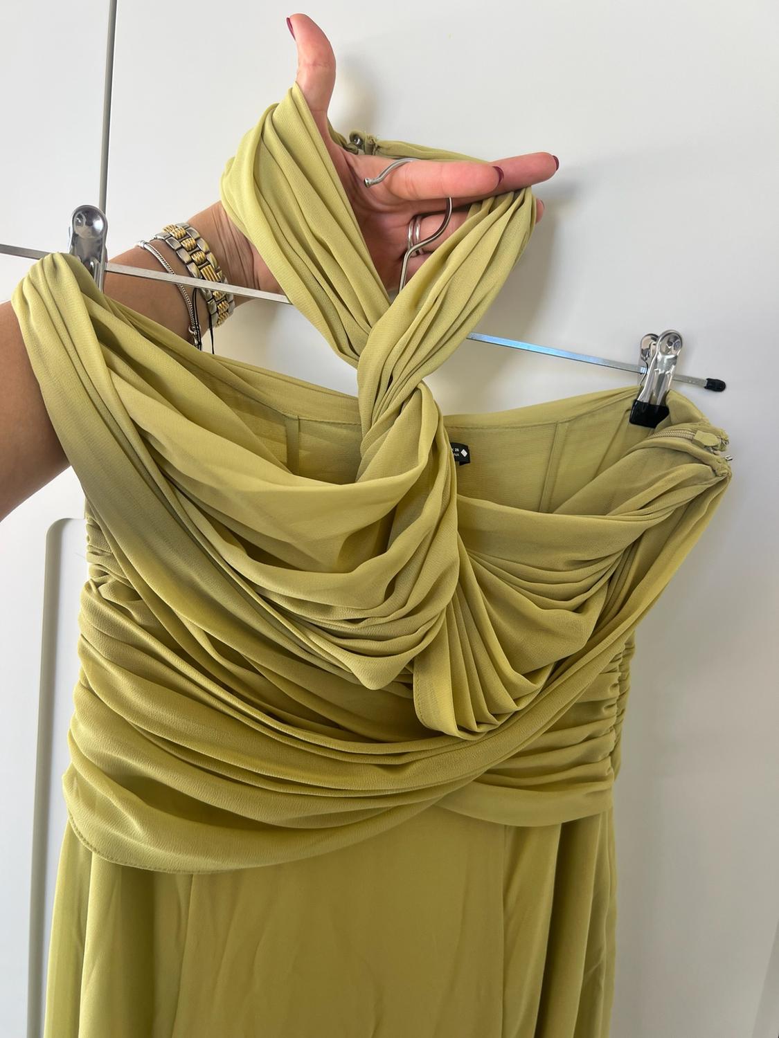 PLEATED HALTER DRESS - Image 2