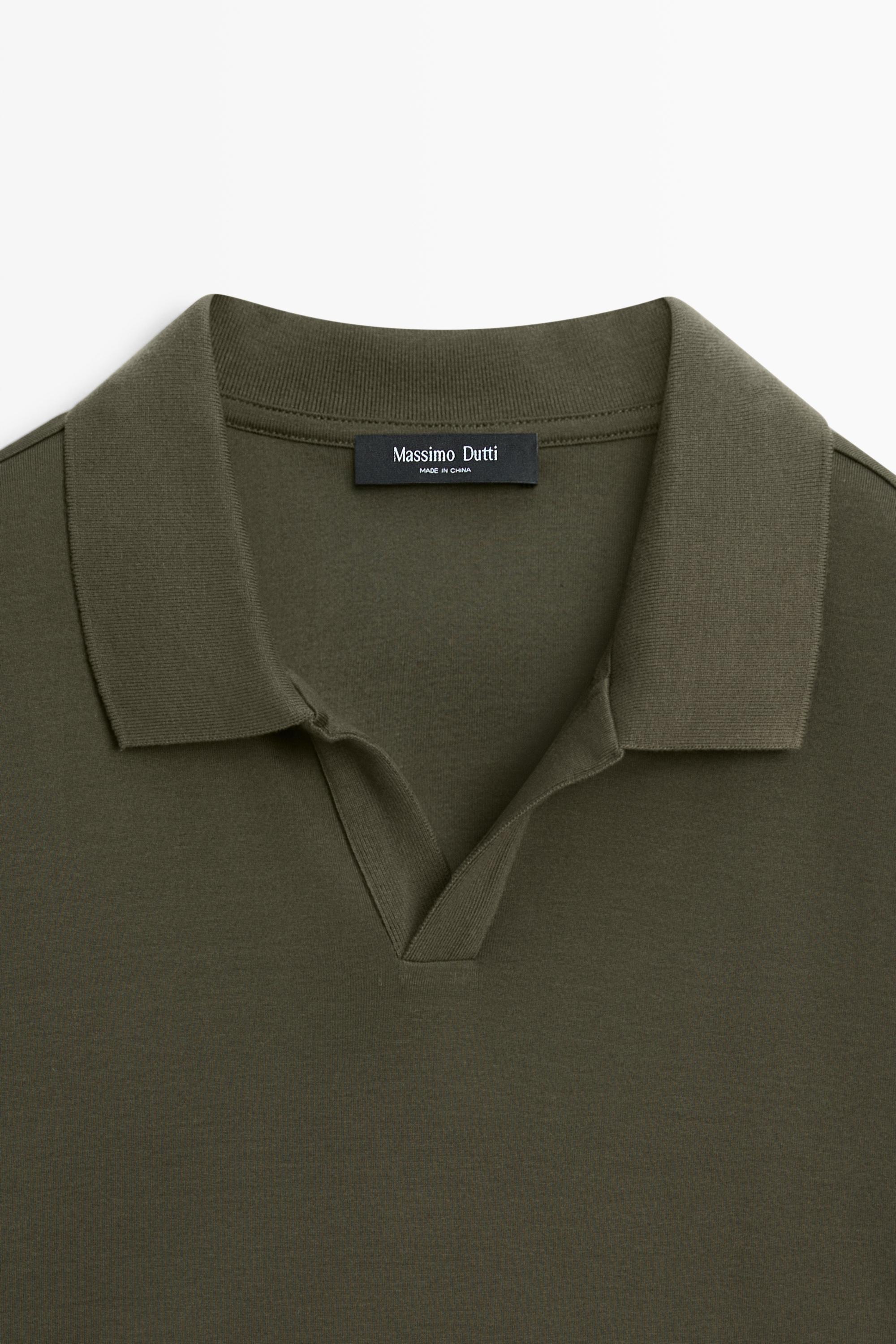 Short sleeve V-neck polo shirt