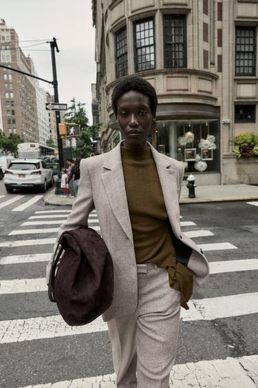 BLAZER STRUCTURE RUSTIQUE - Sable clair de Zara - Image 2