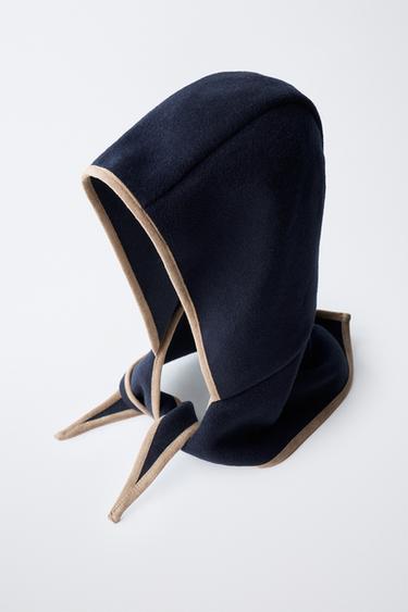 WOOL BLEND HOOD - Blue by Zara - Image 2