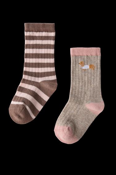 2-PACK OF DOG SOCKS - Pink by Zara