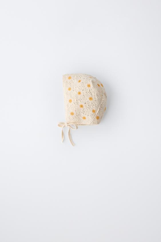 CAPOTA MARGARITAS CROCHET - Crudo de Zara - Imagen 0