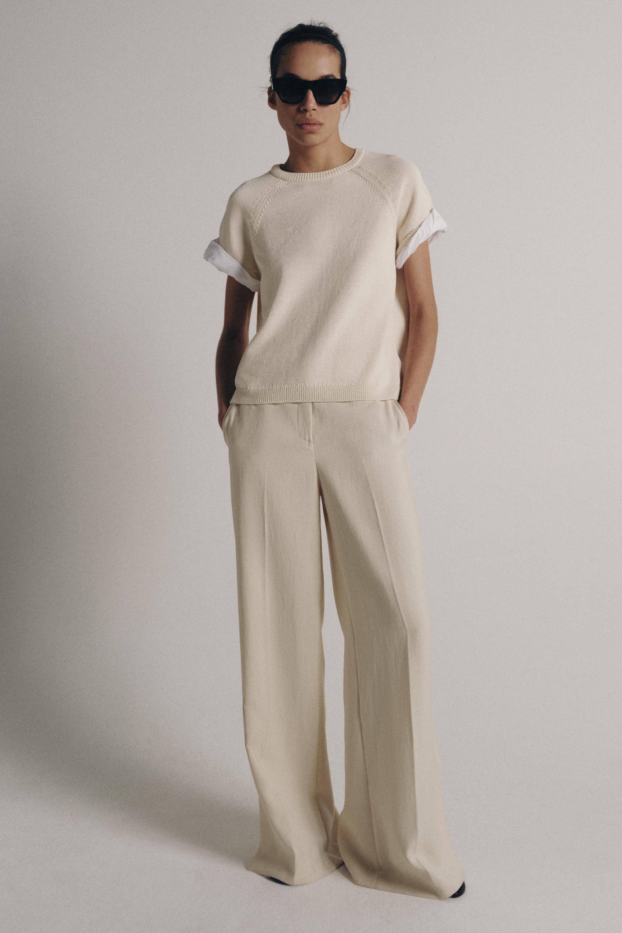 COMBINED TURN-UP SLEEVE KNIT JUMPER