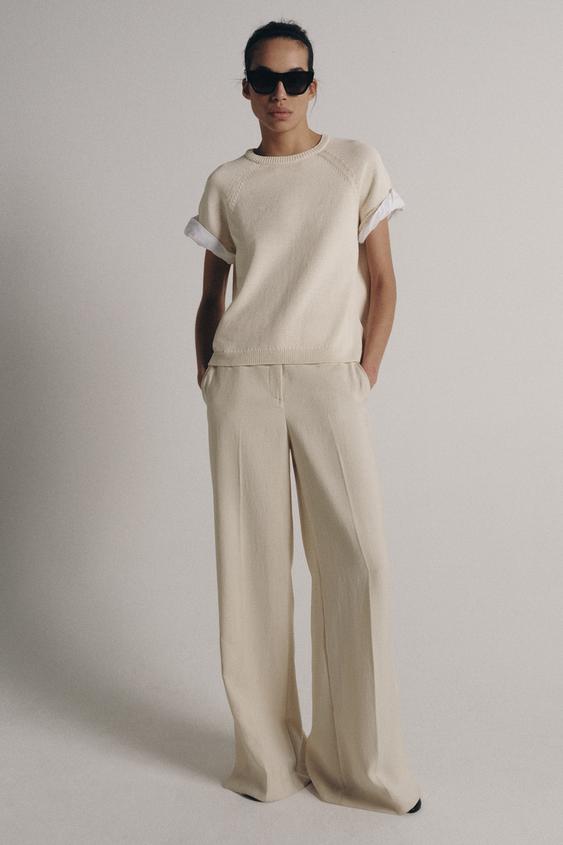 COMBINED TURN-UP SLEEVE KNIT JUMPER from Zara - $49.90