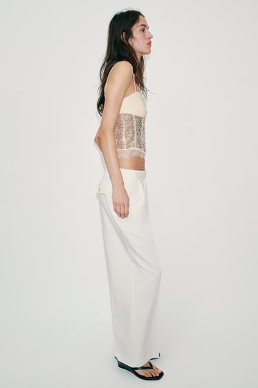 SEQUIN CORSETRY-INSPIRED TOP - Ecru by Zara - Image 2