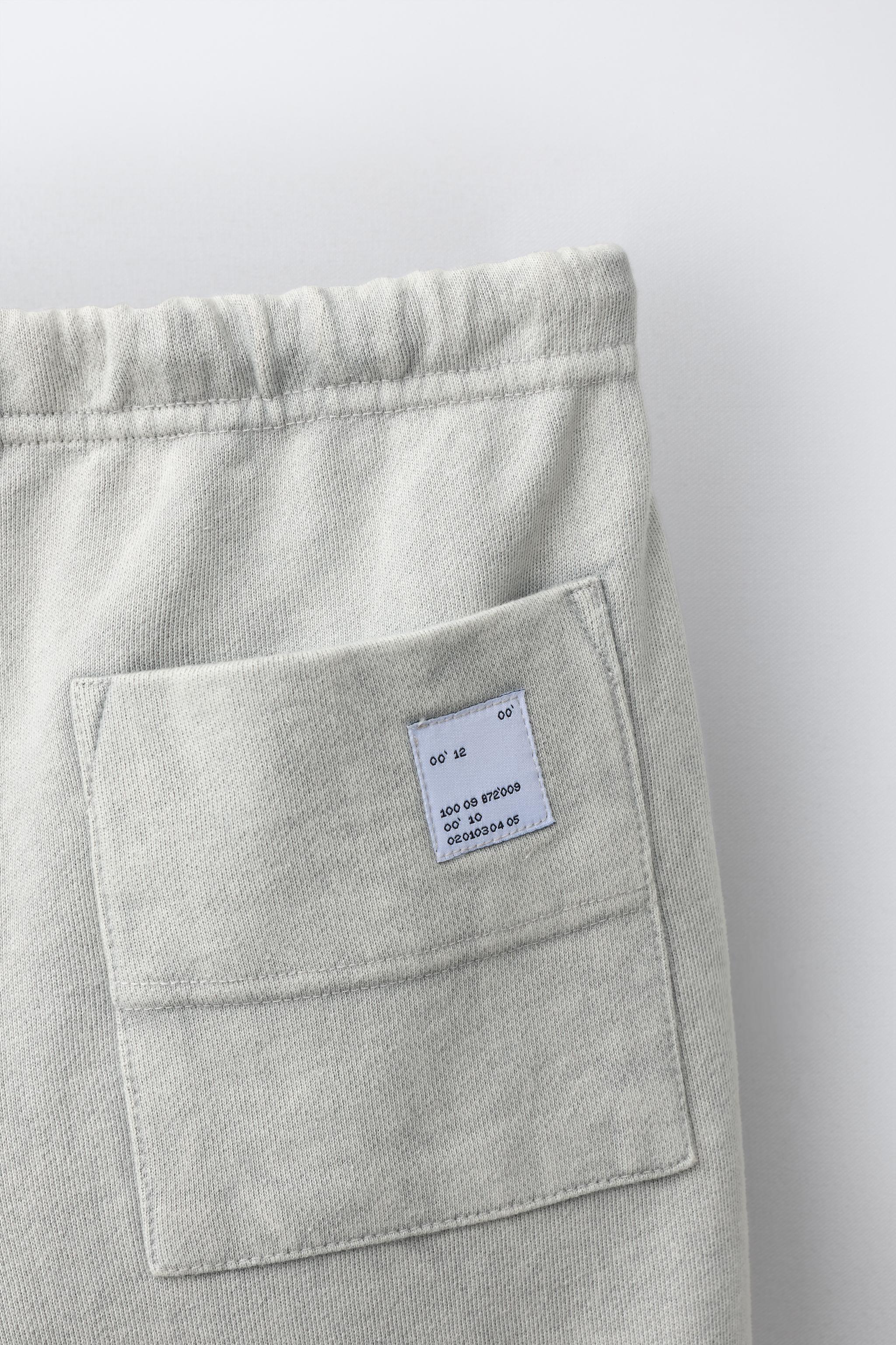 PANTALON EN MOLLETON BARREL EFFET DÉLAVÉ