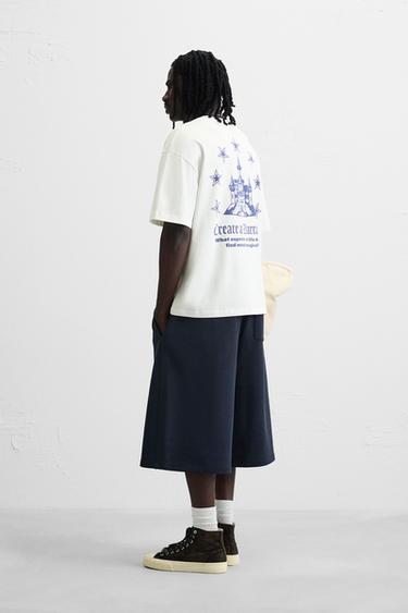 GRAPHIC PRINT T-SHIRT - Oyster-white by Zara - Image 3