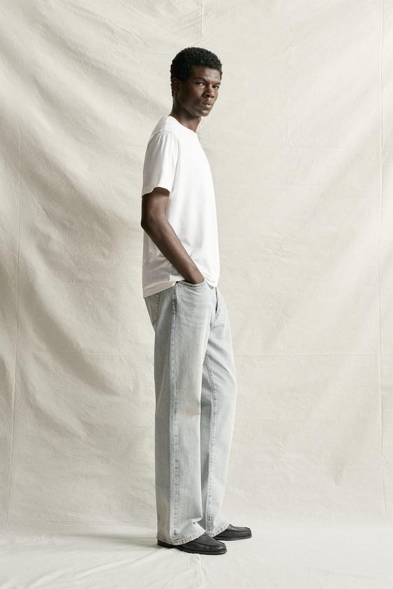 T-SHIRT RELAXED FIT LÉGER - Blanc de Zara - Image 3