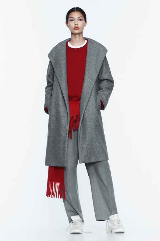 Wool Coat, Gray Wool Coat Women, Winter Coat Women, Asymmetrical