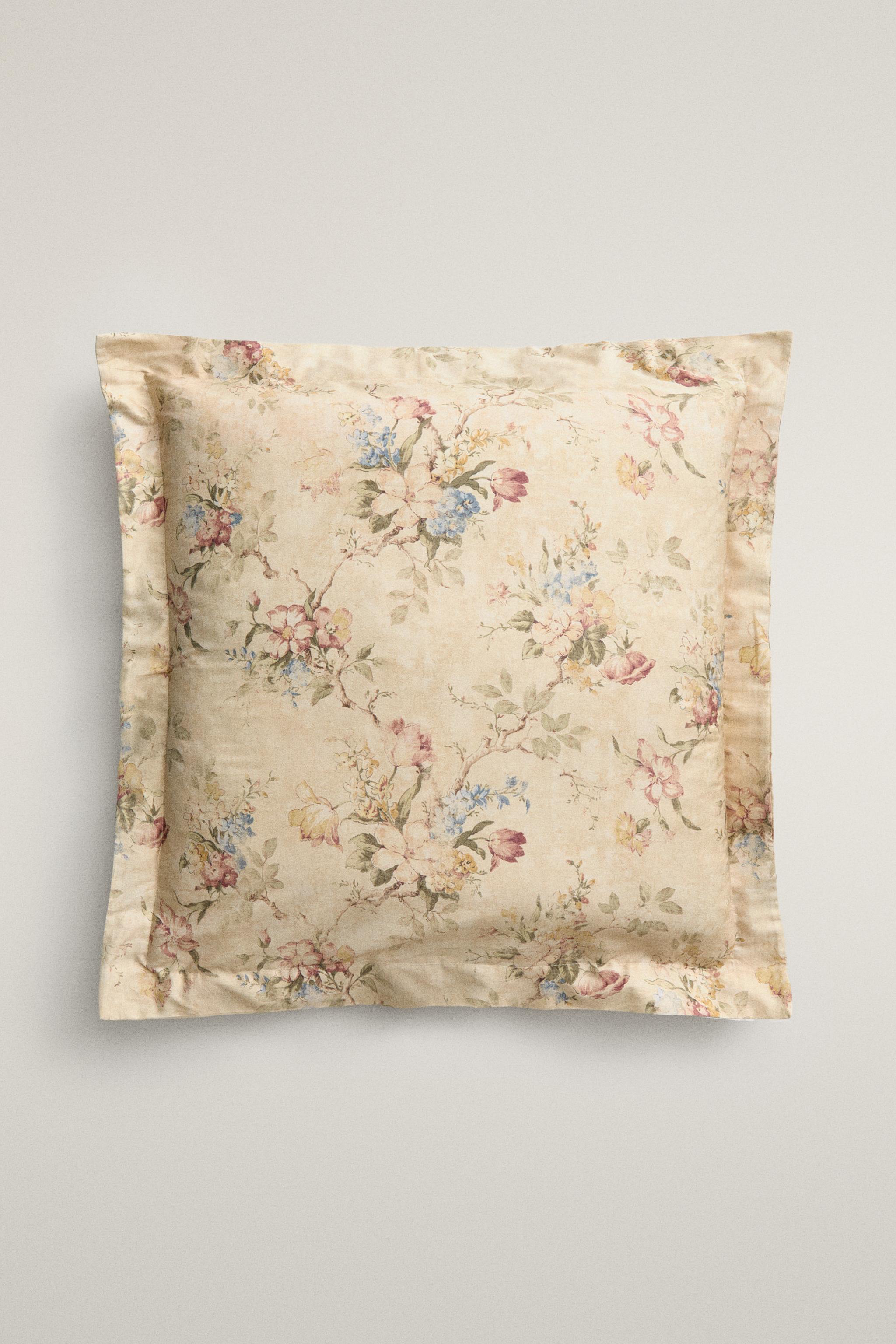 FLORAL SATEEN PILLOWCASE (300 THREAD COUNT)
