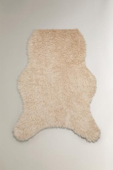 MANTA PELO LARGO IRREGULAR - Crudo de Zara - Imagen 0