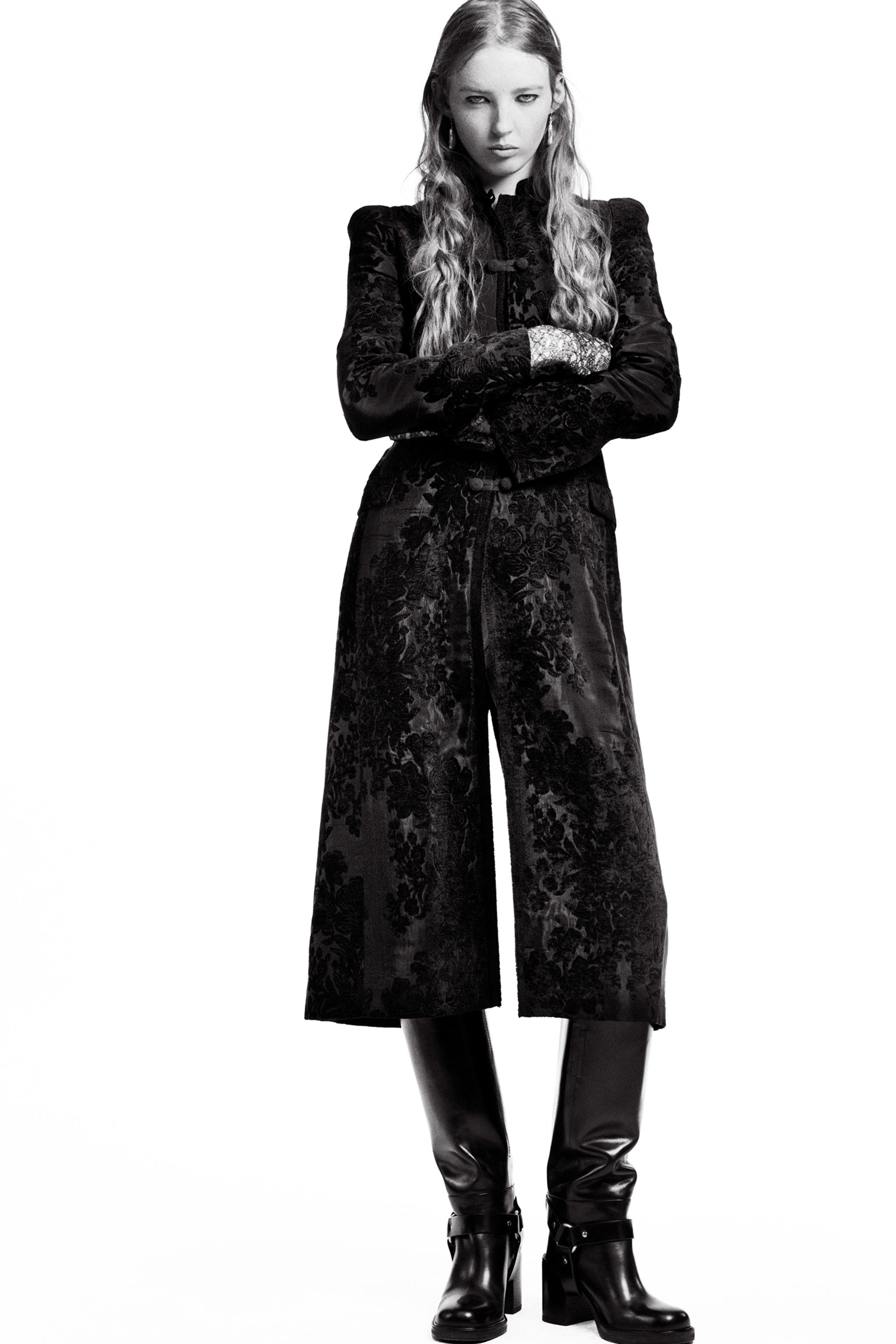 ZW COLLECTION LIMITED EDITION VELVET JACQUARD COAT
