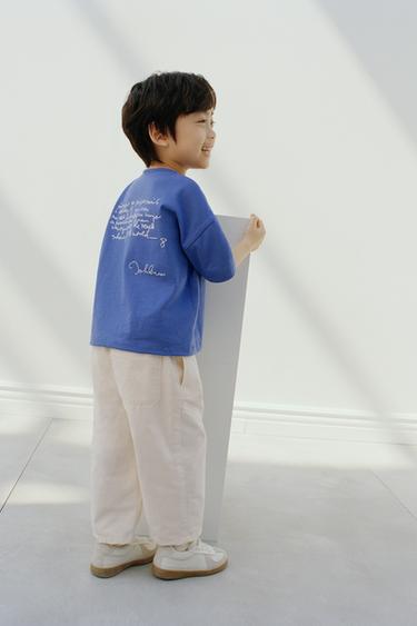 Zara JOHN LENNON ® EMBROIDERED T-SHIRT - Blue