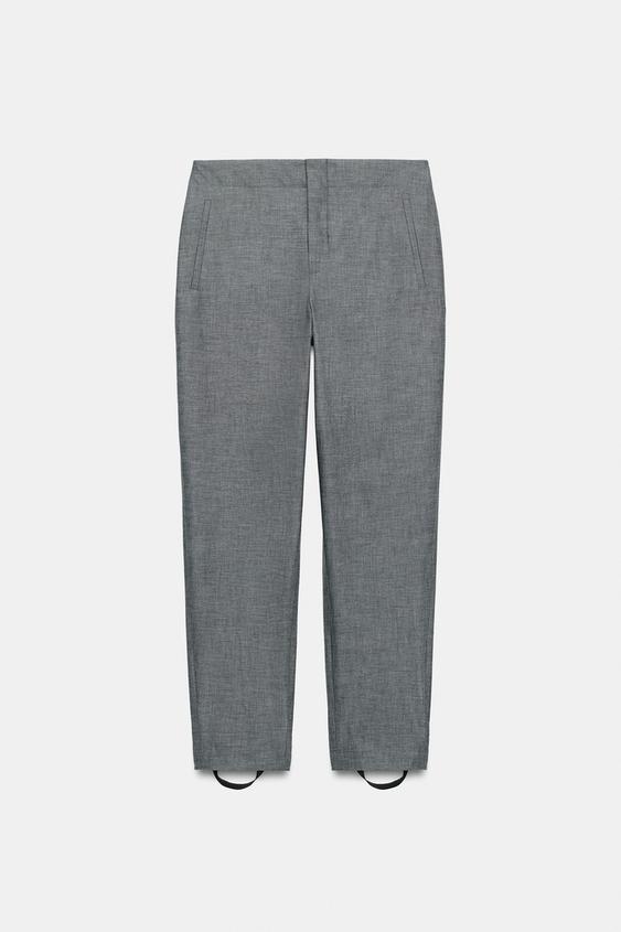 PANTALON AVEC LAINE FUSEAU ZW COLLECTION - Gris chiné de Zara - Image 8