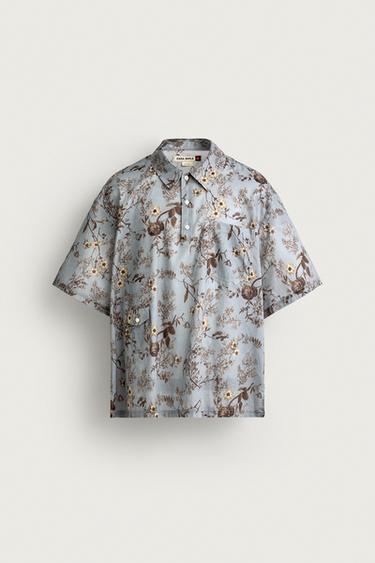 CTTN FLWR SHRT - Printed by Zara