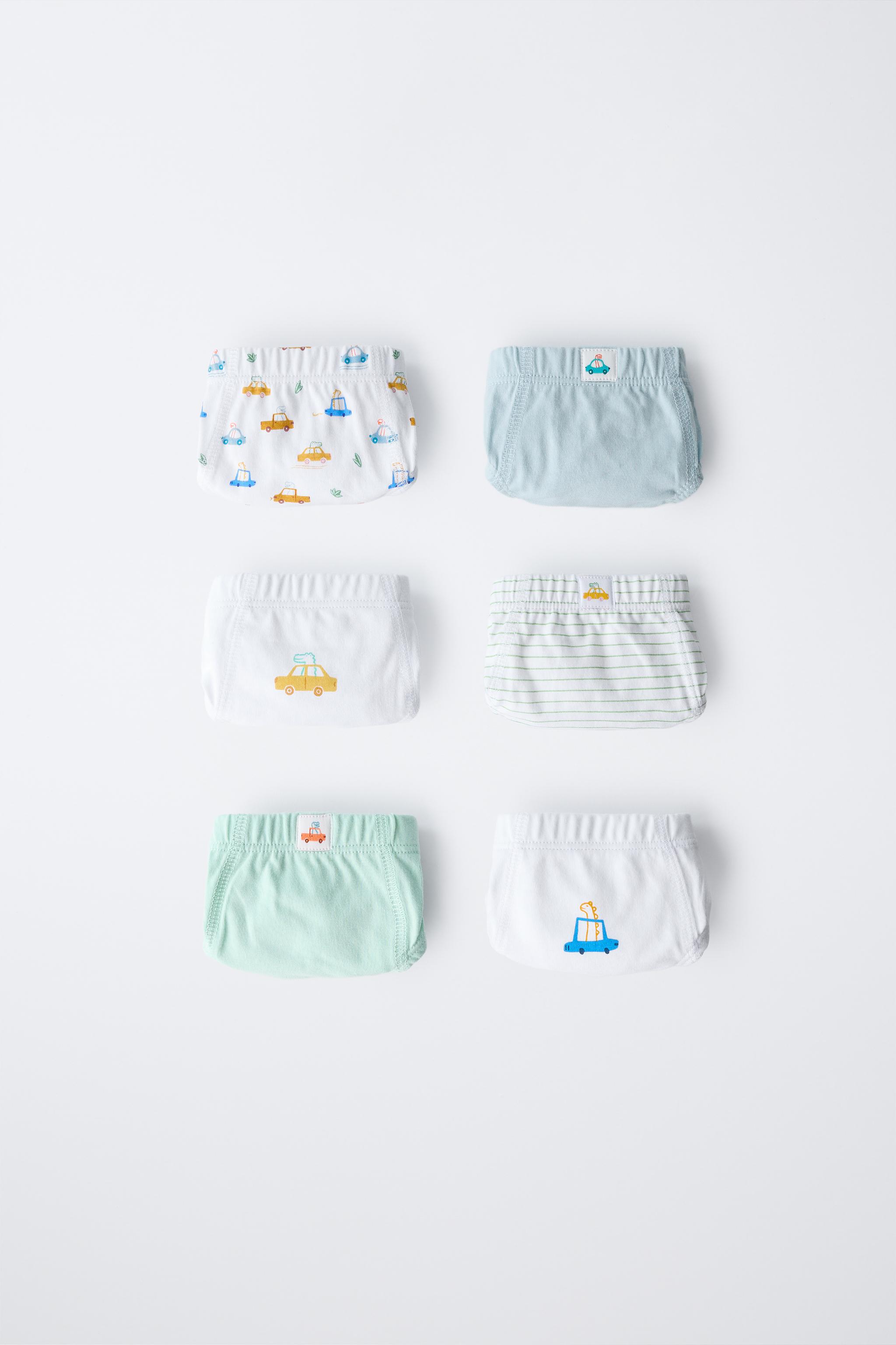 2-6 YEARS/ SIX-PACK OF DINO & CAR BRIEFS