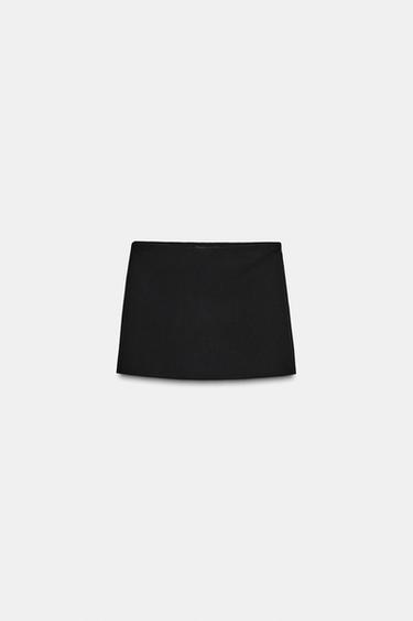 FALDA PANTALÓN MINI BOLSILLOS - Negro de Zara